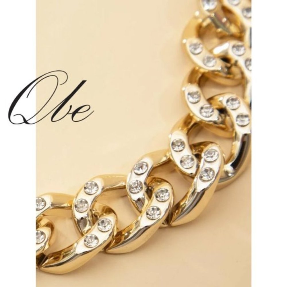 Qbe Rhinestone Decor Chain Necklace - Picture 3 of 3